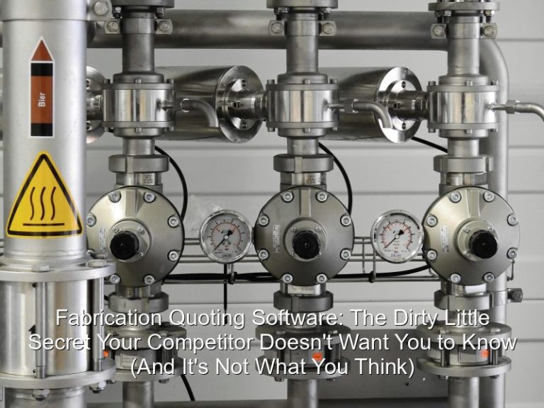 Fabrication Quoting Software: The Dirty Little Secret Your Competitor Doesn’t Want You to Know (And It’s Not What You Think)