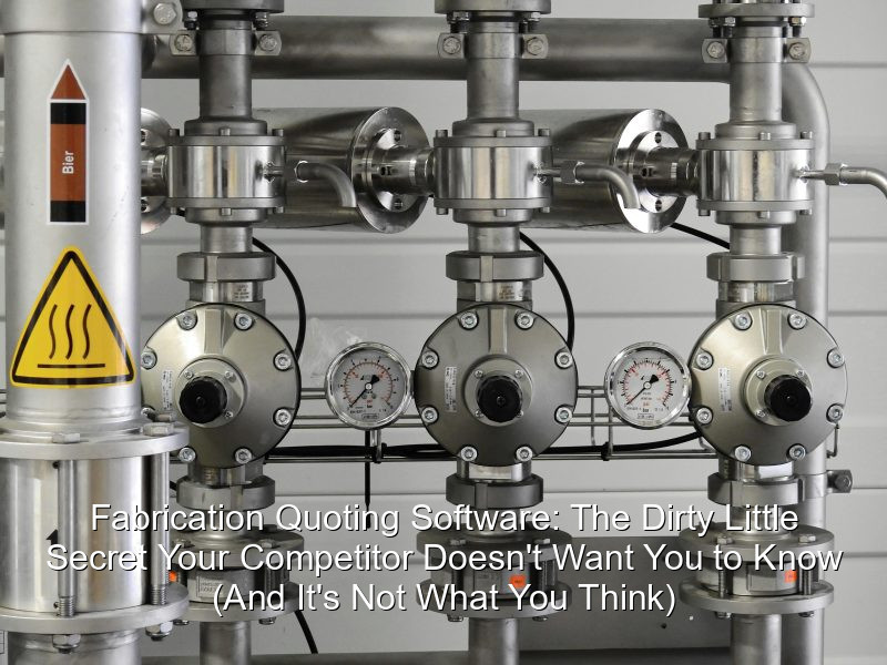 Fabrication Quoting Software: The Dirty Little Secret Your Competitor Doesn't Want You to Know (And It's Not What You Think)