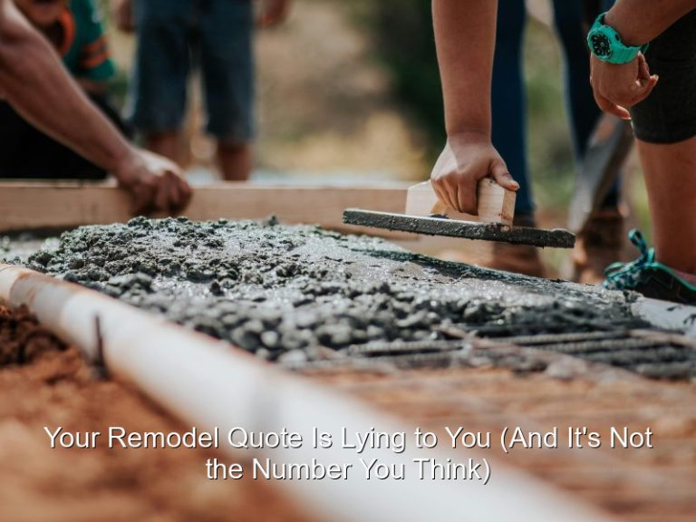 Your Remodel Quote Is Lying to You (And It’s Not the Number You Think)