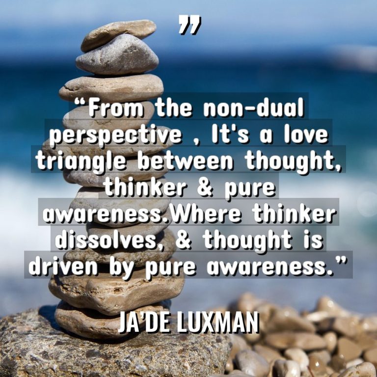 “From the non-dual perspective , It's a love triangle