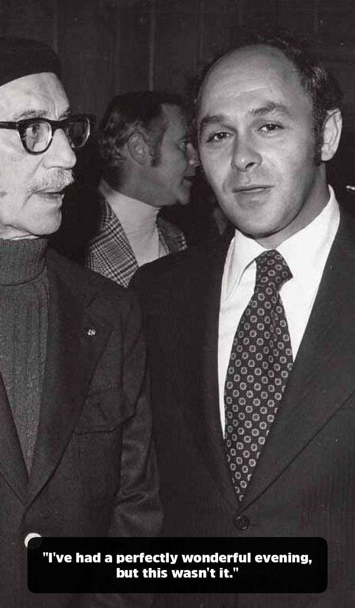 The Man Who Shot an Elephant in His Pajamas: A Deep Dive into the Best Groucho Marx Quotes - "I've had a perfectly wonderful evening, but this wasn't it."